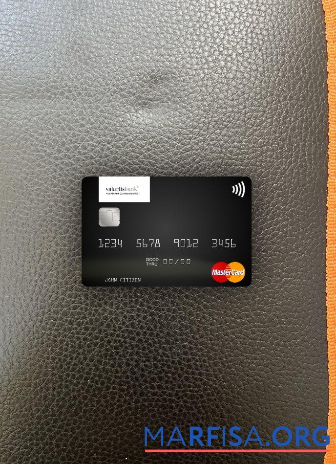 Downloadable Liechtenstein Valartis Bank mastercard photolook front template